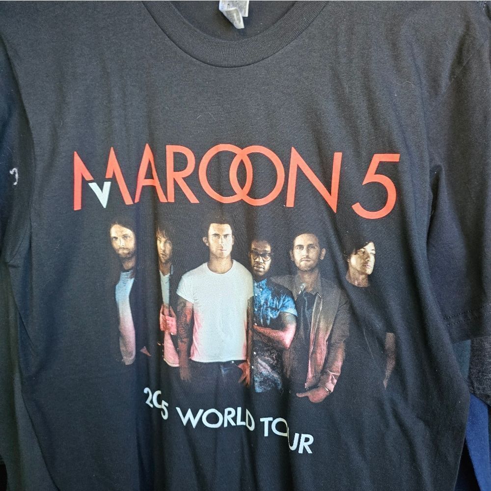 T-shirt men Gray size M Maroon 107